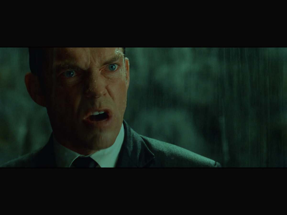 Agent Smith looking disgusted.
